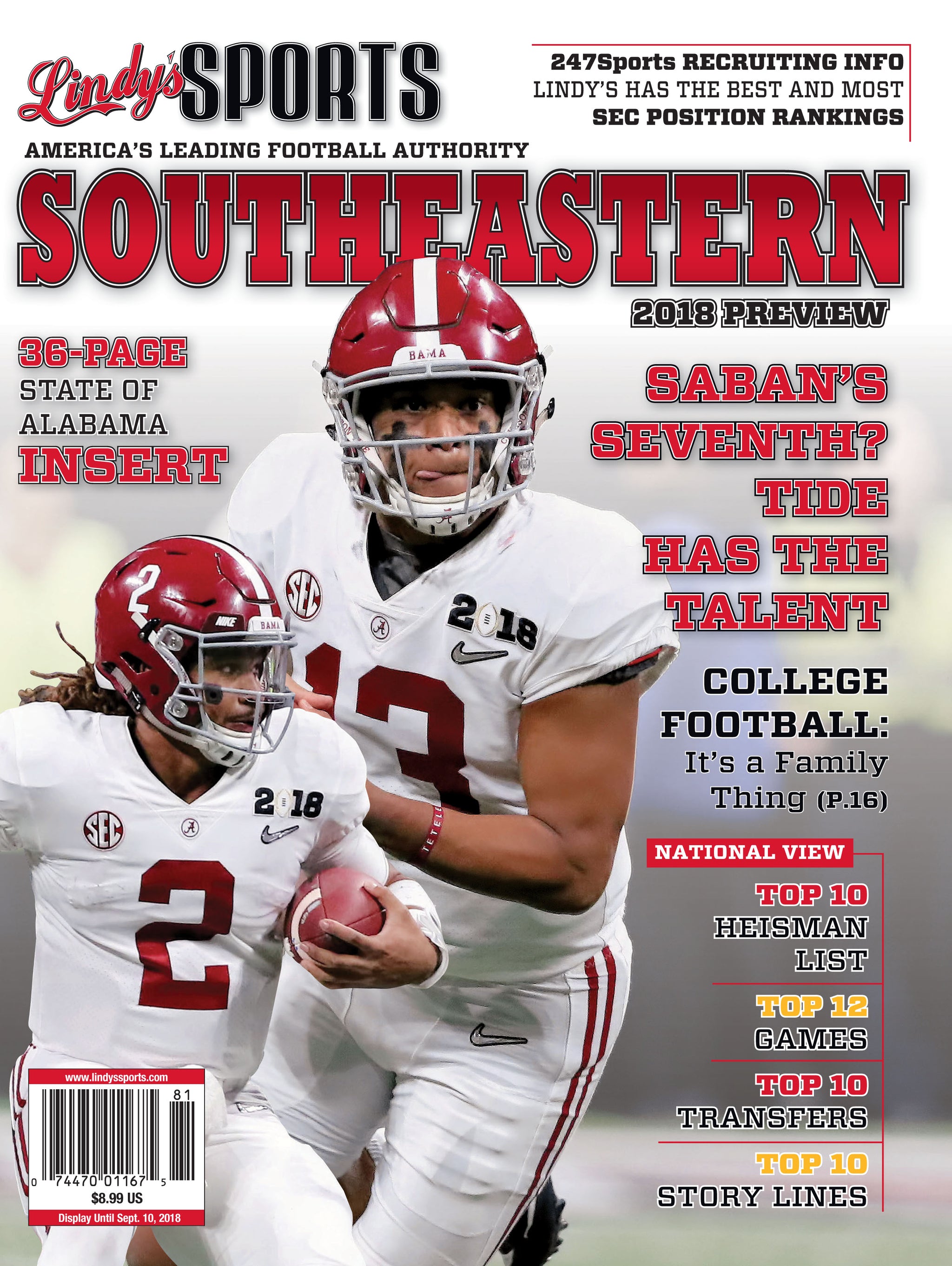 2018 SEC College Football – Lindys Sports